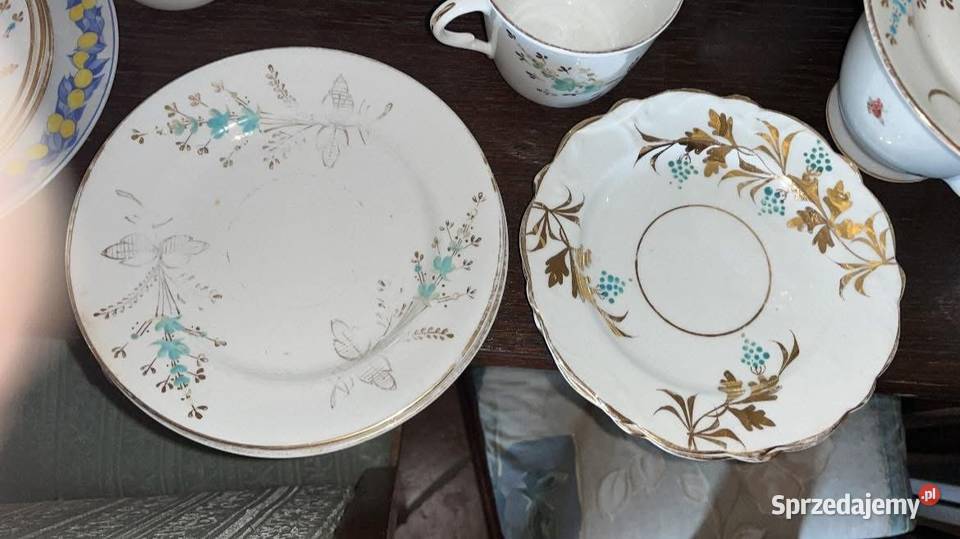 Duża filiżanka z talerzykiem Bez sygnatury sprzedam