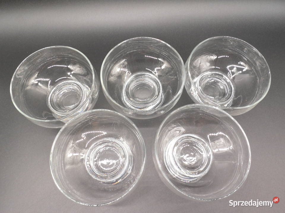 Zestaw 5 szklanych miseczek pucharków do deserów Raszków
