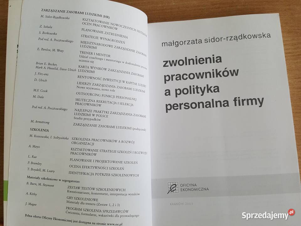 KSIĄŻKA Zwolnienia pracowników a polityka Złotniki