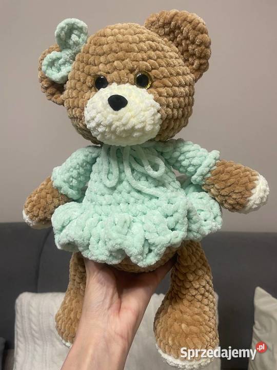 Miś pluszowy własnoręcznie wiązany Pozostałe małopolskie Kraków