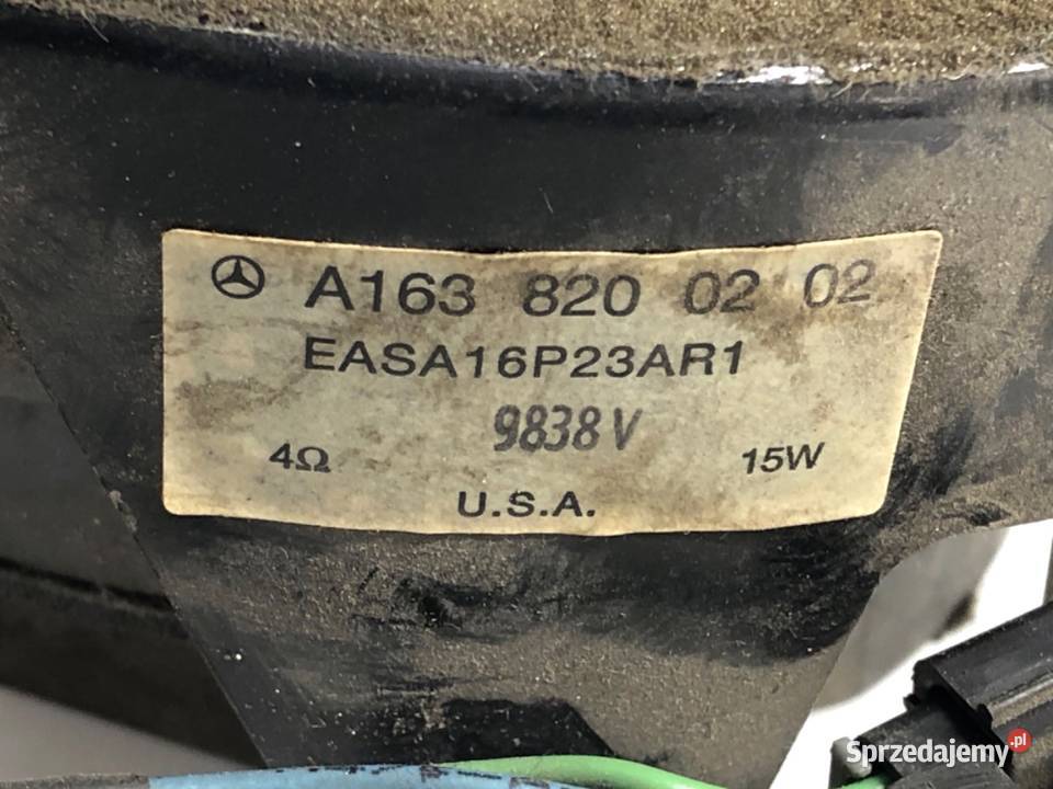 GŁOŚNIKI KOMPLET MERCEDES W163 A1638200202 SUV