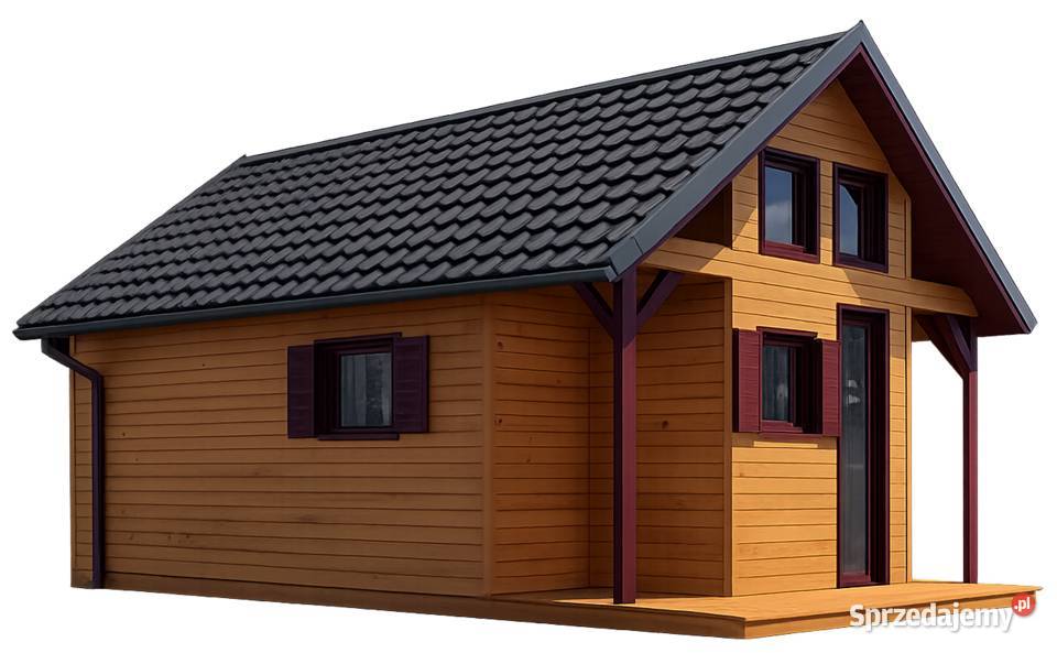 Drewniany domek całoroczny letniskowy 4m7m 1520 Domki drewniane Korczyna