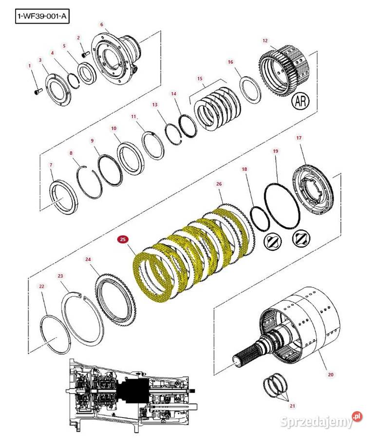 Tarcza cierna sprzęgła Massey Ferguson 3796343M2 Białystok