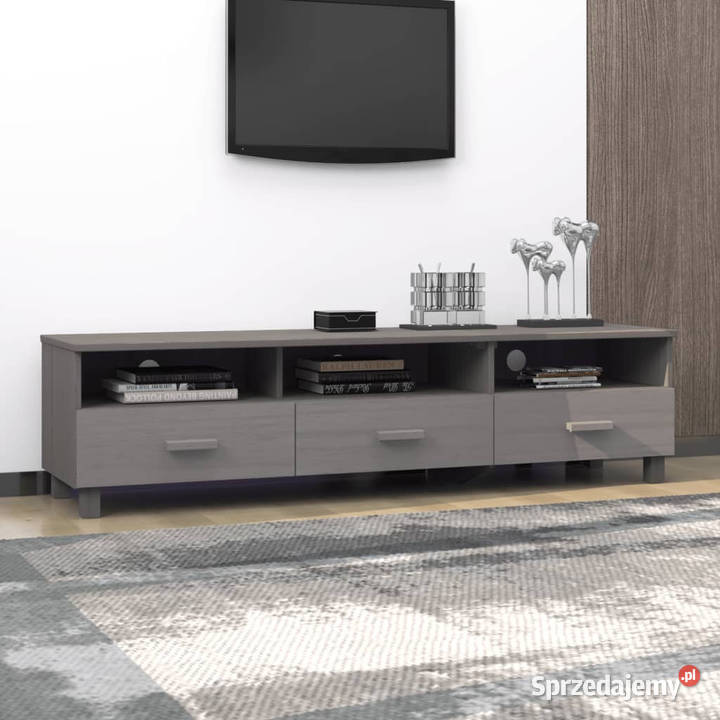Szafka pod TV HAMAR jasnoszara 158x40x40 drewno mazowieckie Warszawa