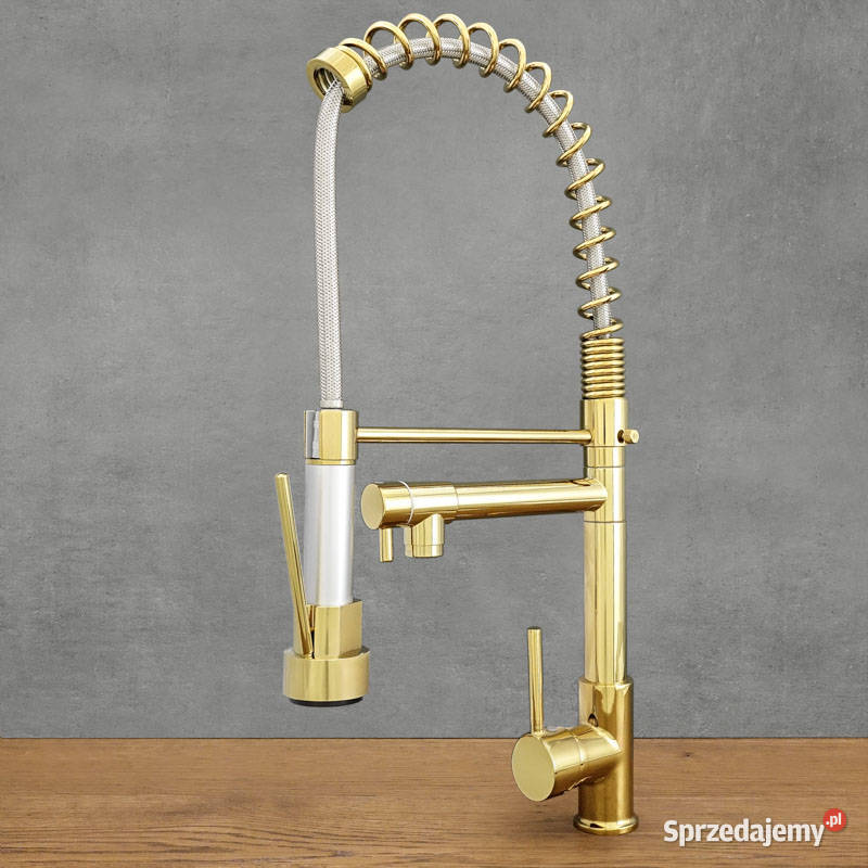 Bateria kuchenna stojąca antyczne złoto BENT Baterie kuchenne Chmielnik