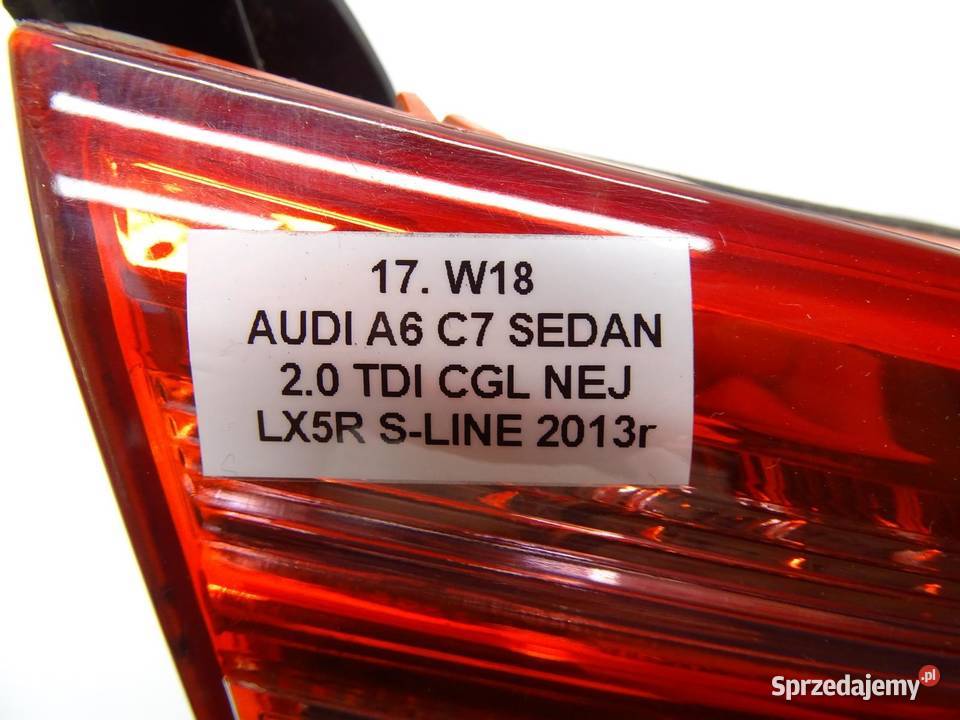 LAMPA LEWY TYŁ LEWA W KLAPĘ 4G5945093A AUDI A6 sprzedam