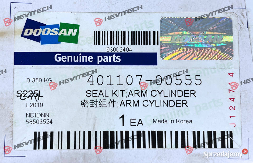 Komplet uszczelnień 40110700555 Doosan sprzedam