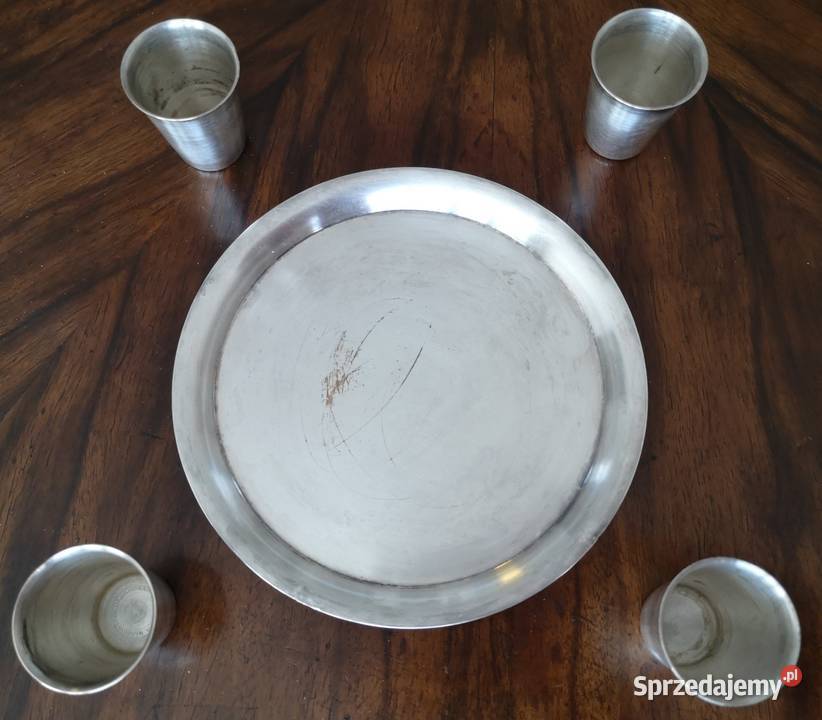 4 platerowane kieliszki do trunków mocnych z Katowice sprzedam