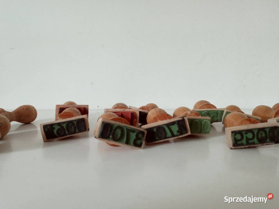 Stare drewniane pieczątki zestaw podkarpackie Rzeszów