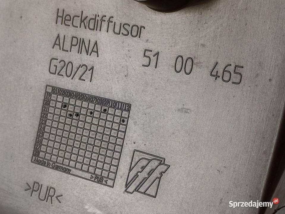 BMW G20 G21 ALPINA SPOILER DOKŁADKA DYFUZOR Pleszew