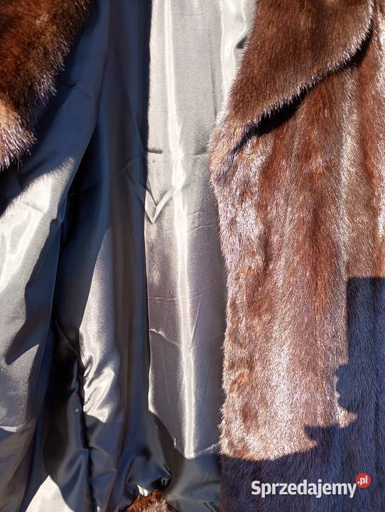 Futro z norek czarneciemna czekolada nowe Janów Lubelski