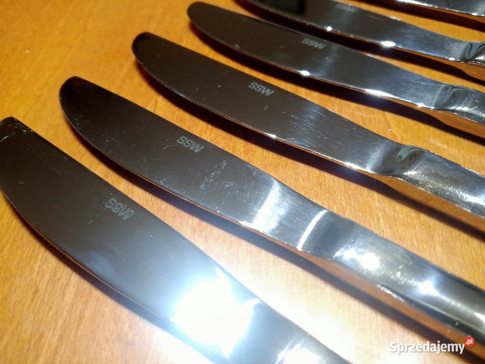 Noże stołowe SSW 6 niecałe 22 nowe Zastawa stołowa