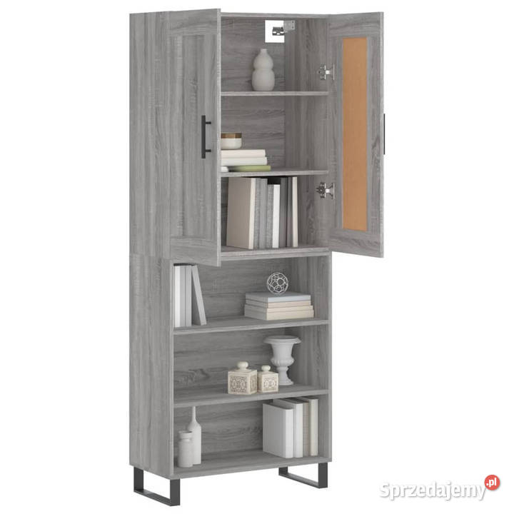 Witrynka szary dąb sonoma 695x34x180 materiał