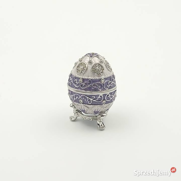 Jajko jajo faberge pojemniki szkatułka fioletowe Zawiercie