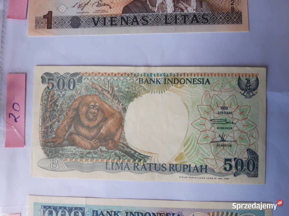 Banknot kolekcjonerski Indonezja Litwa Ruda Śląska