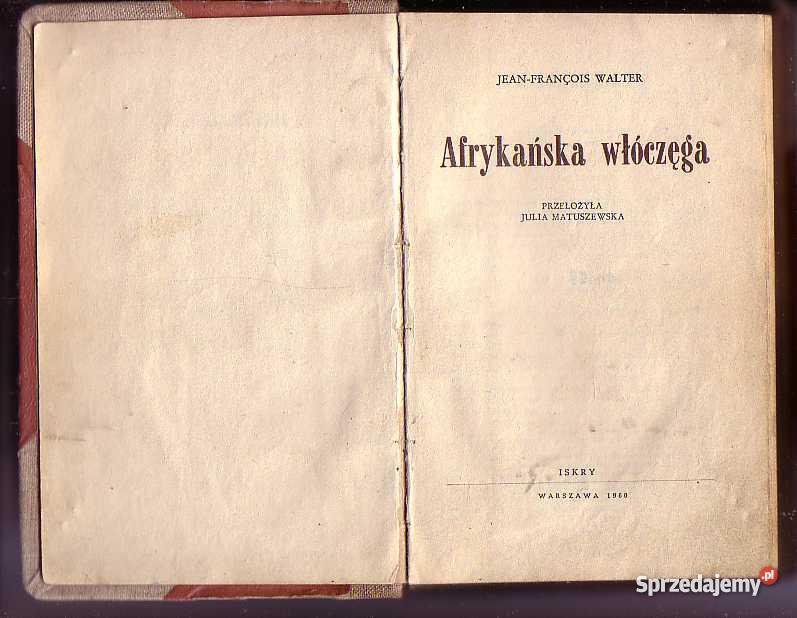3251 AFRYKAŃSKA WŁÓCZĘGA JEANFRANCOIS WALTER małopolskie Czyrna sprzedam