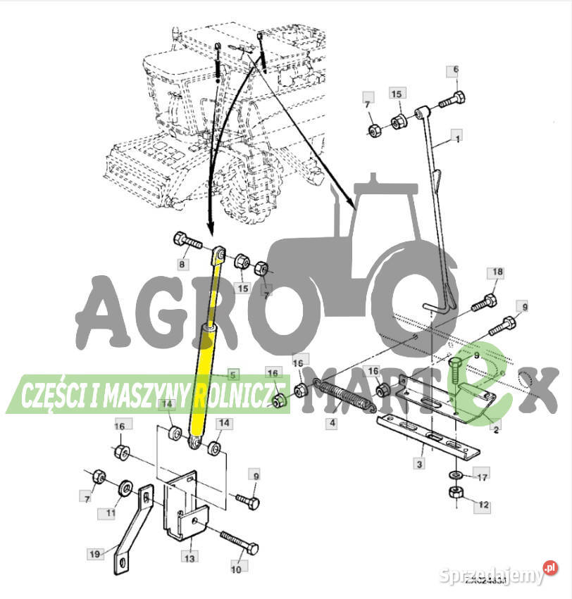 AZ101716 AZ40746 AZ101577 SIŁOWNIK GAZOWY 1000N