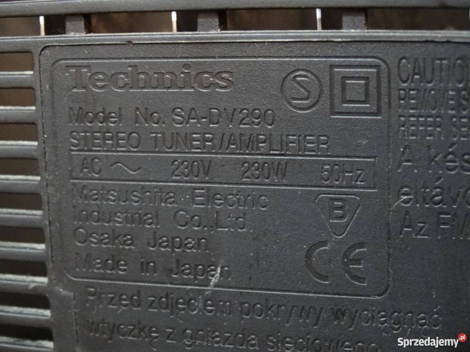 Amplituner Technics SADV290 z korektorem mocny Amplitunery Jasło