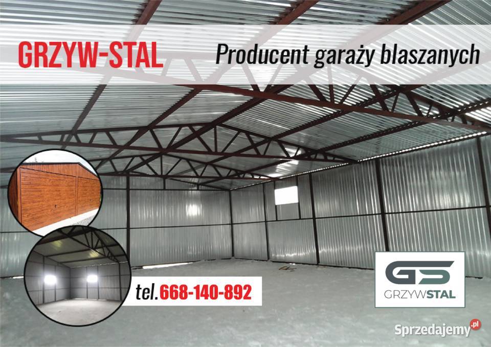 Garaż Blaszany Ocynkowany Magazn Hala Schowek