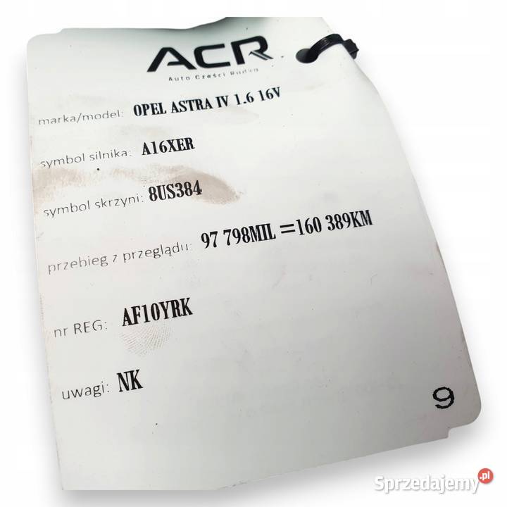 ROZRUSZNIK Opel Astra J Insignia Zafira Mokka 16 lubelskie Chełm