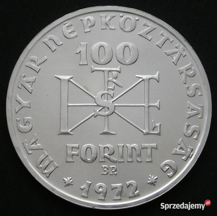 WĘGRY 100 FORINTÓW 1972 STEFANUS REX SREBRO Łódź