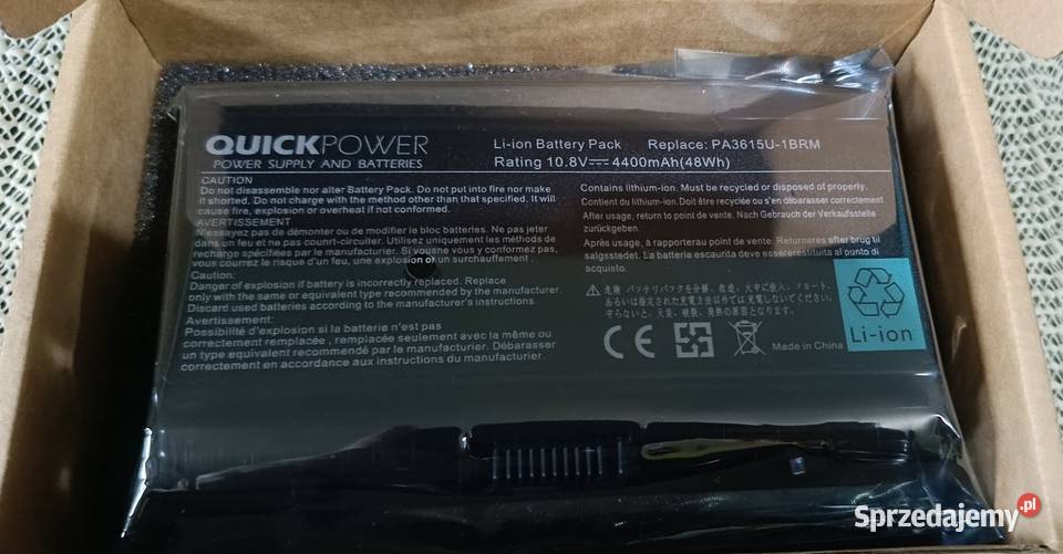Bateria PA3615U1BRM PA3615U1BRS do Toshiba Środa Wielkopolska