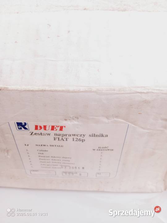 Cylindry tłoki oryginał FSM Fiat 126p 650 osobowe Części montażowe dolnośląskie sprzedam