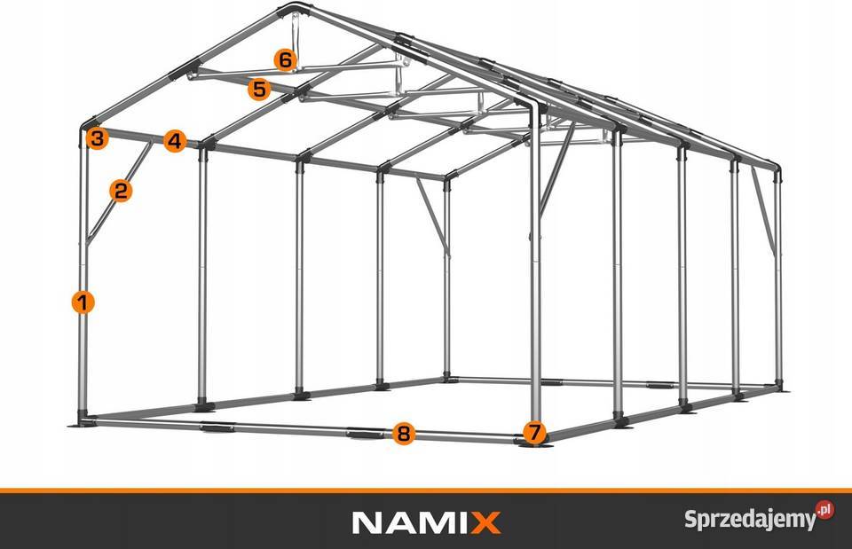 Namiot PRESTIGE 6x83m hala przemysłowa Jabłonna sprzedam
