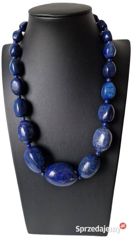 LAPIS LAZULI NATURALNY LAZURYT NASZYJNIK ETNO śląskie Częstochowa