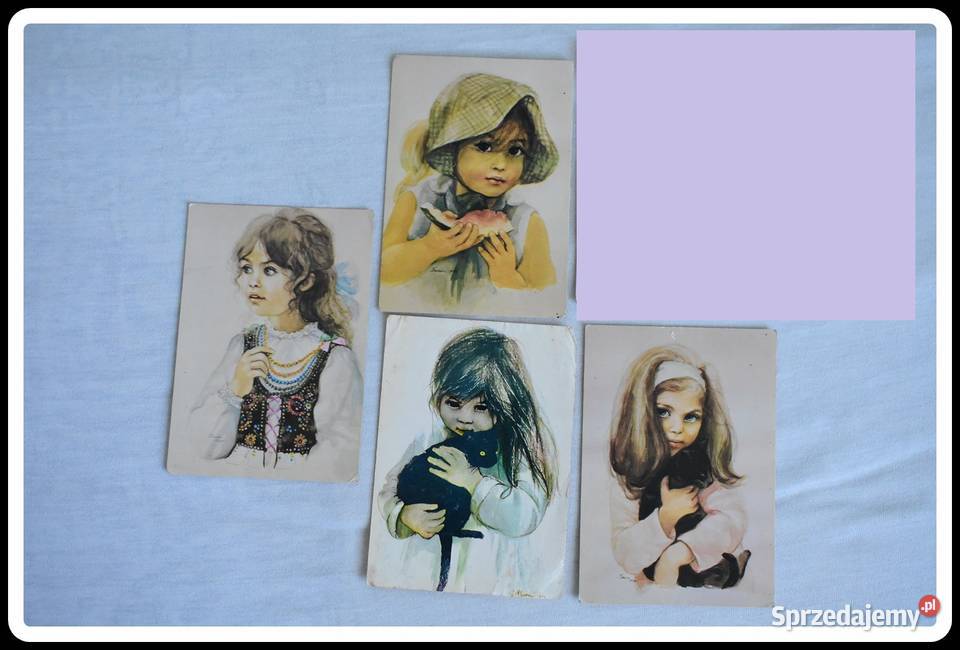 Pocztówki PRL postacie dzieci D Muszyńska Płock