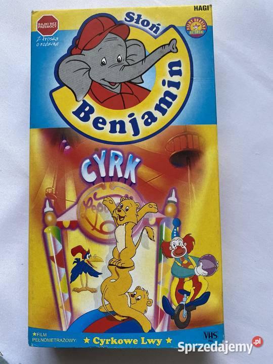 Slon BenjaminLwy Cyrkowe na kasecie VHS animowany Lublin