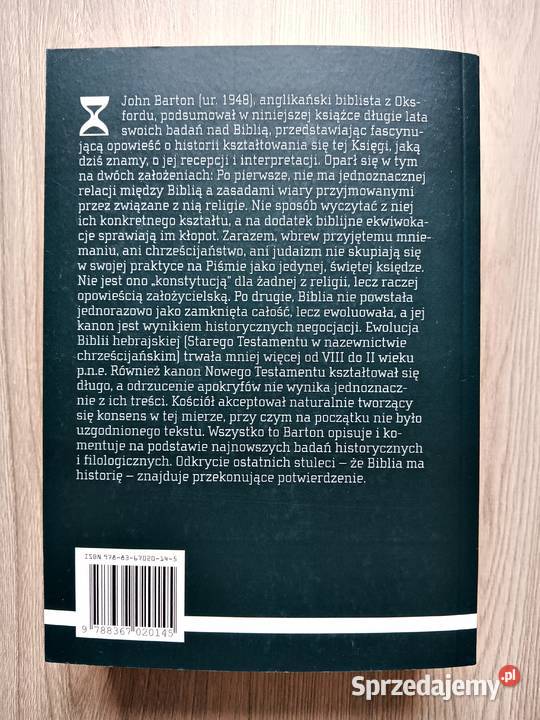 Historia Biblii John Barton Kraków sprzedam