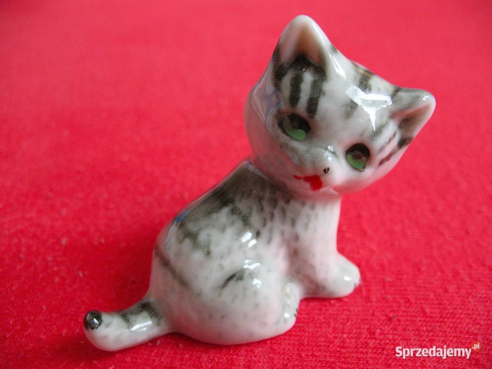 Kot szary kotek porcelana 55 x 5 x 35 Miniaturka Siedlce