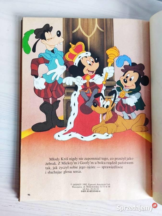 Książka bajka Książę i Żebrak Walt Disney Głuchołazy