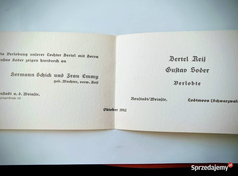 Ogłoszenie o zaręczynach Żory