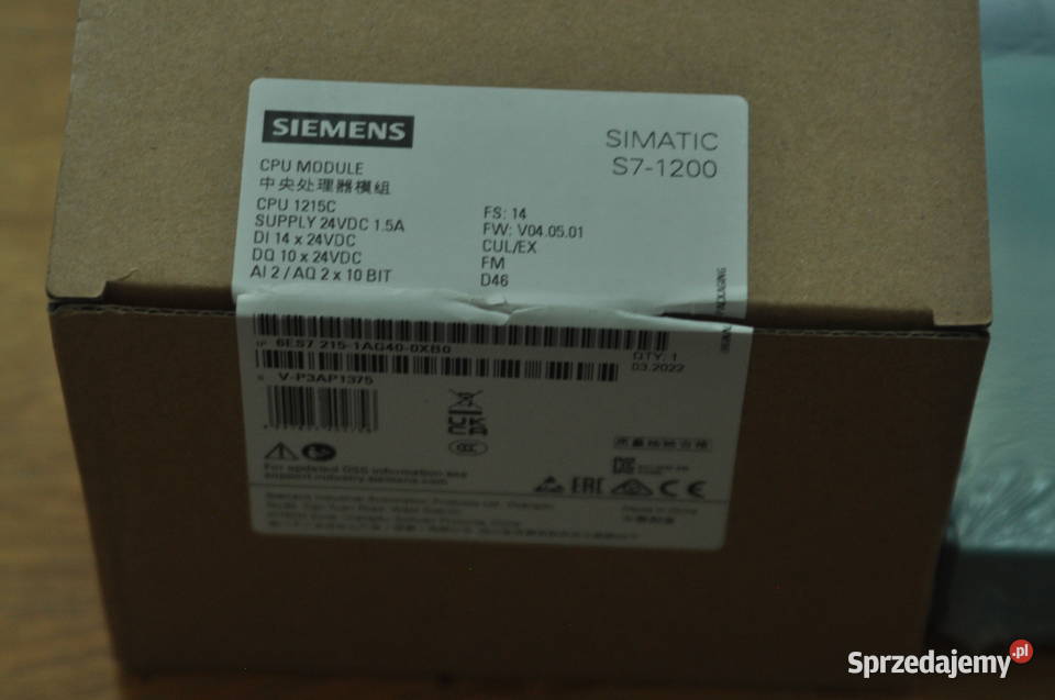 Siemens S7 1215C TIA V17 Basic Profinet Kabel Osieki