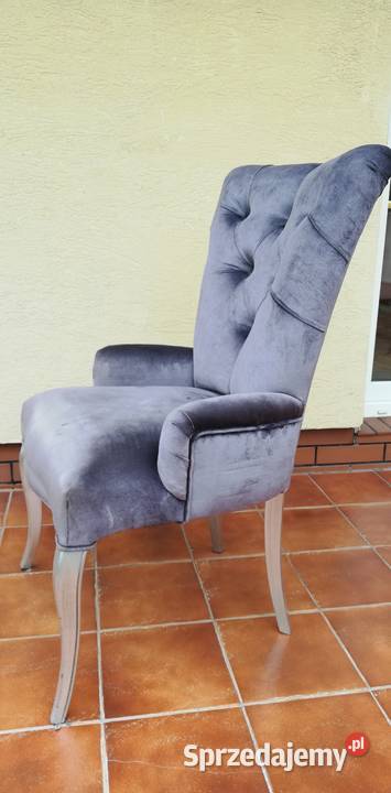 Fotel stylowy pikowany Glamour krzesło fotelik Sulbiny sprzedam