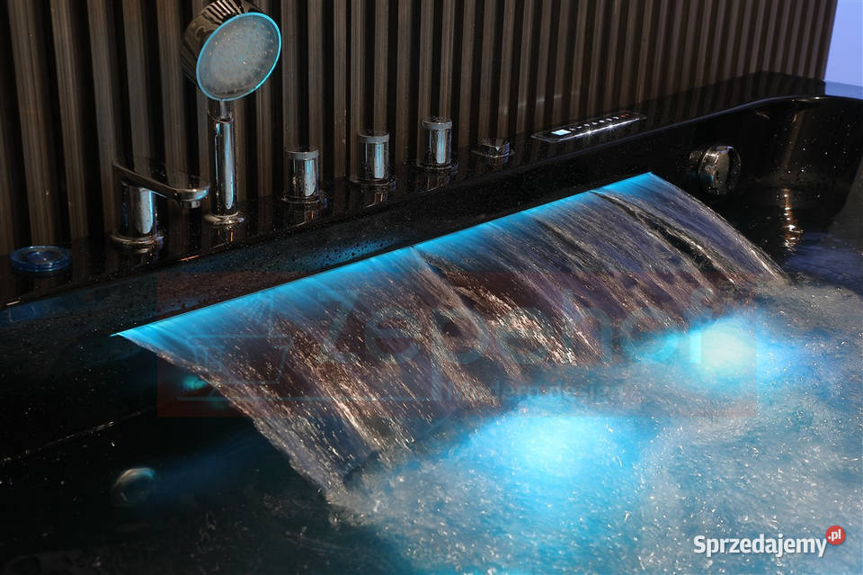 Wirujące dysze Czarna wanna z hydromasażem Grabówka sprzedam