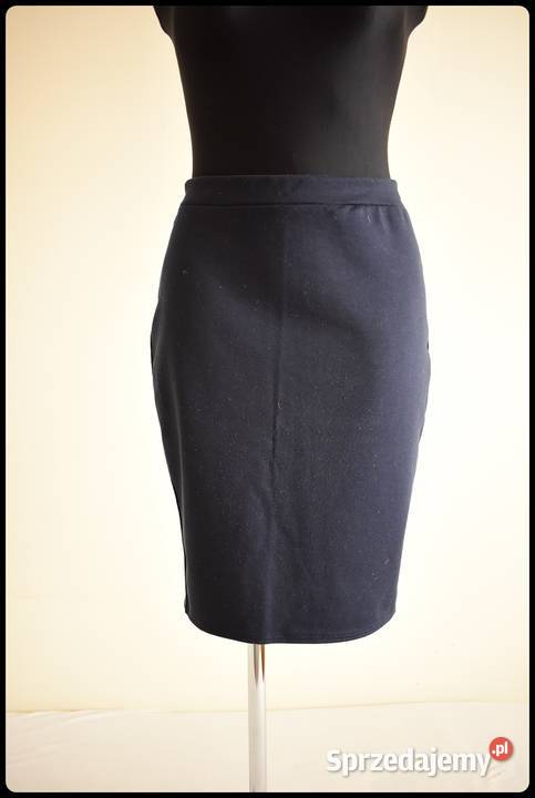 Granatowa spódnica ołówkowa na gumce rozmiar 38 Rozmiar 38(M) mazowieckie