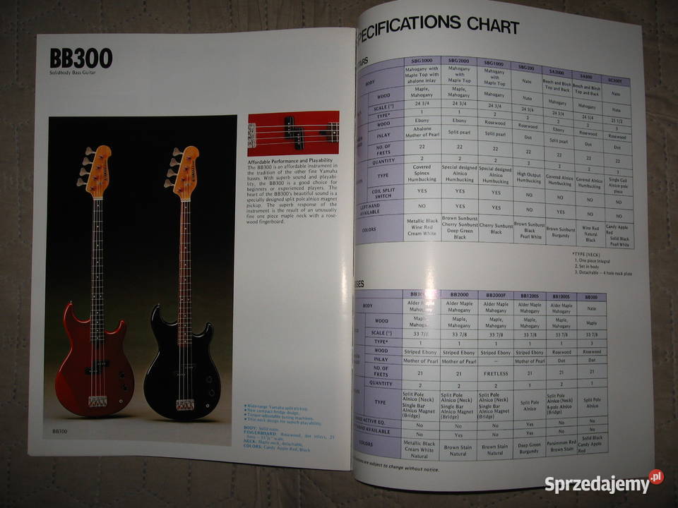 Yamaha Electric Guitars katalog gitar pomorskie Kępice