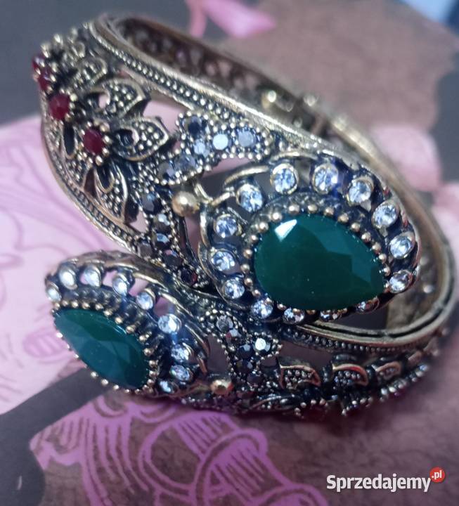 Piękna lśniąca bransoletka mankietowa styl Białystok sprzedam