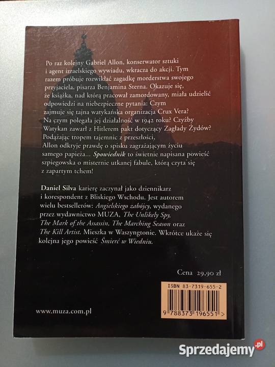 Spowiednik Daniel Silva ISBN 8373196552 Poznań