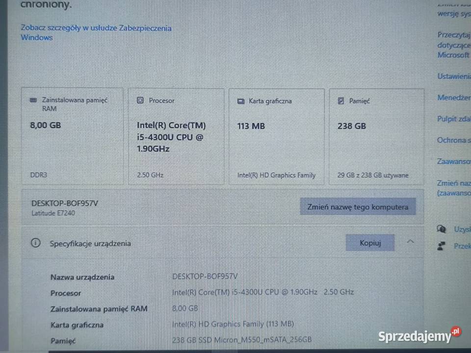 Dell E7240 Szczecin