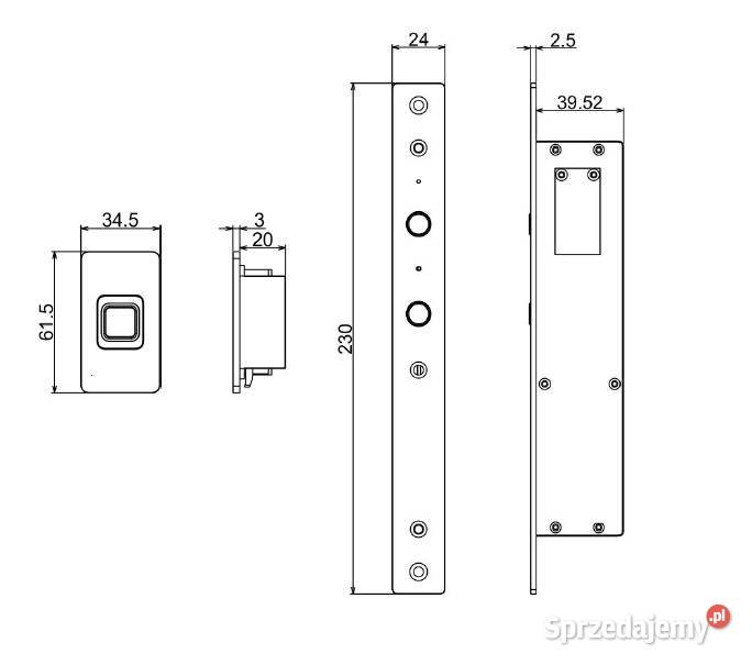Czytniki linii papilarnych do drzwi skaner małopolskie Nowy Sącz sprzedam