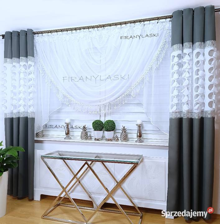 Firana firanka 600x155 firany do salonu pokoju Nowa Sól