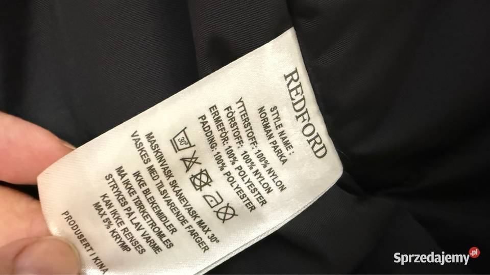 REDFORD Menswear NORMAN PARKA Czarna zimowa Lednica Górna