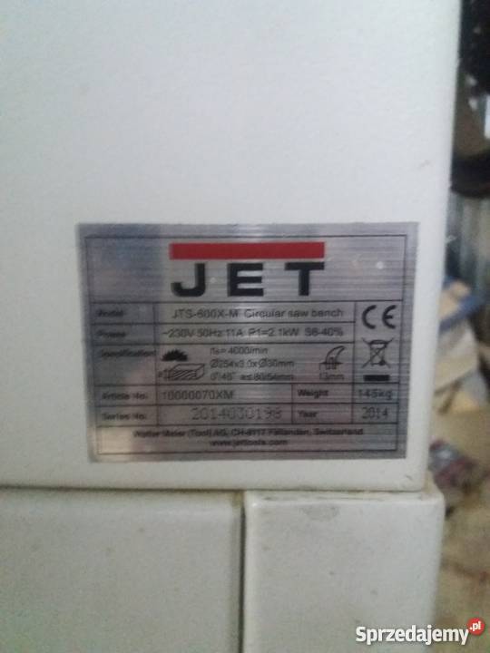 JET Pilarka formatowa 230V JTS600X Sulechów sprzedam