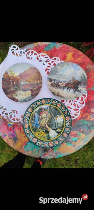 WEDGWOOD Talerz kolekcjonerski WIEŚ KONIE ZIMOWY Pabianice