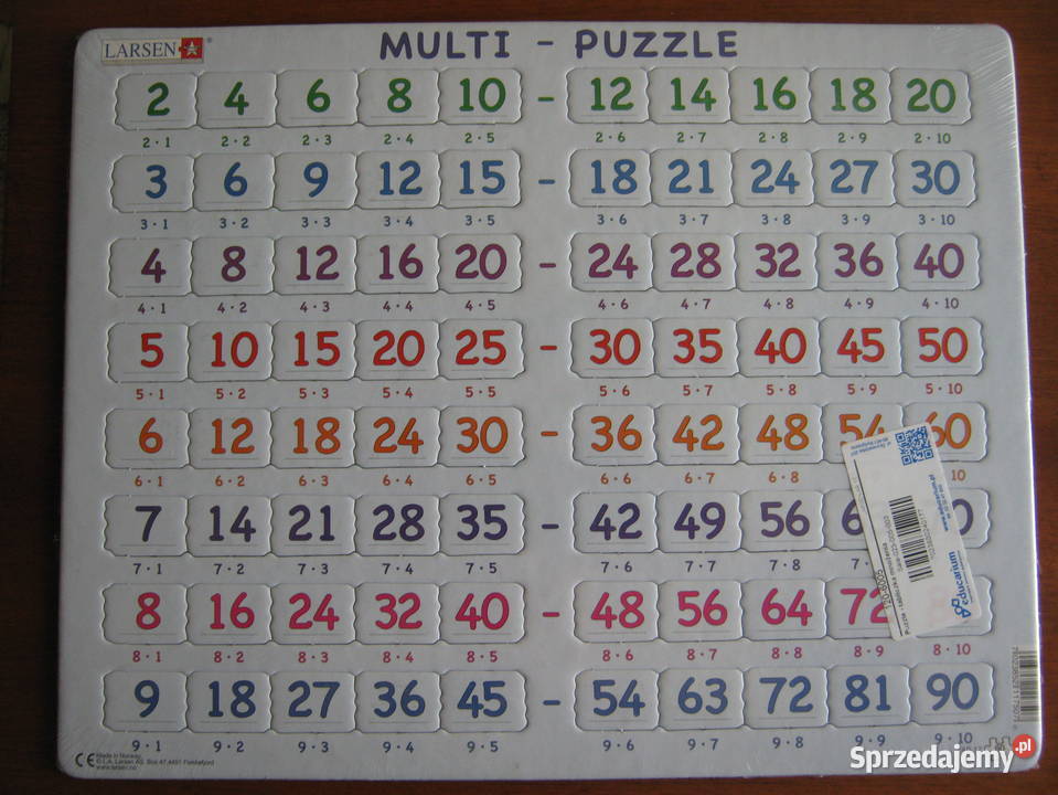 Puzzle Tabliczka mnożenia 80 elementów Puzzle kujawsko-pomorskie Bydgoszcz
