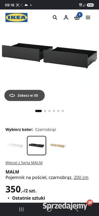 Łóżko Malm 160200 czarnobrąz małopolskie